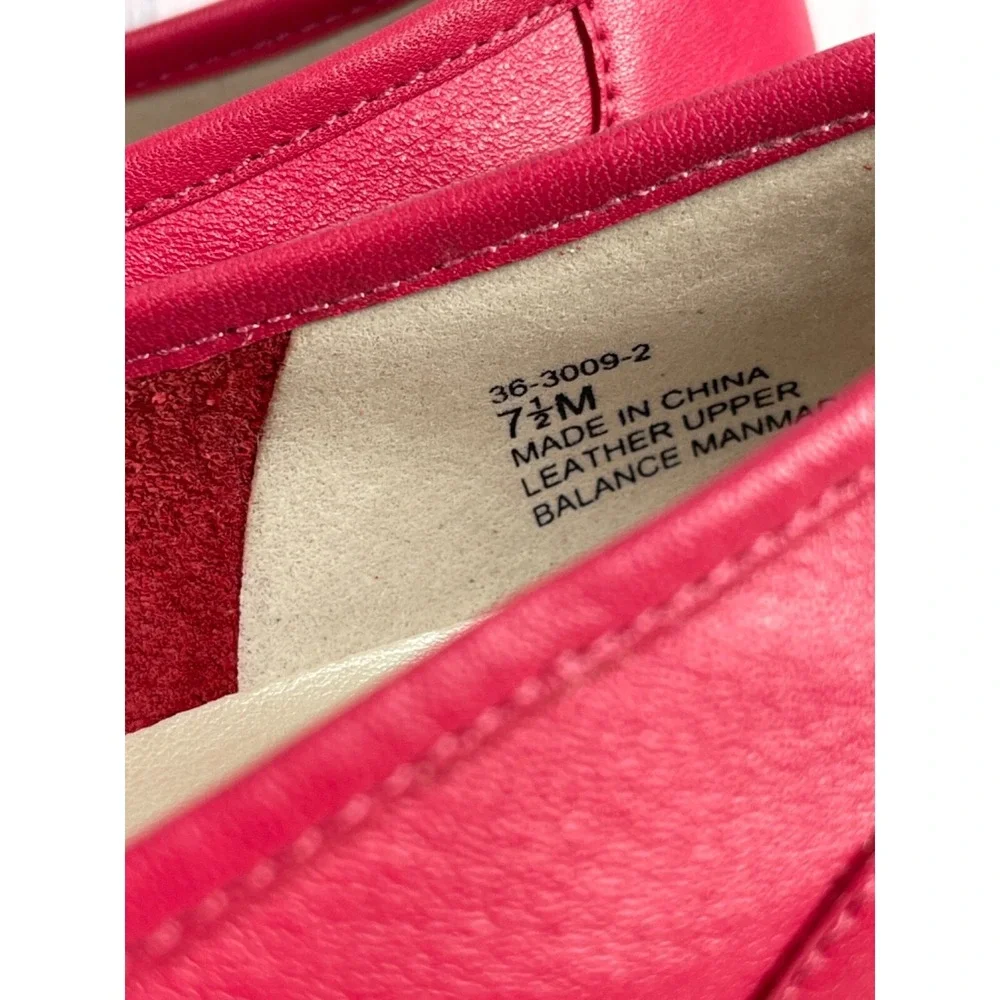 J.G. HOOK Maria Pink  Leather Block Heel Shoes 7.5
